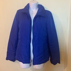 New York & Company Royal Blue Puffed Coat Women's Coat size Small
